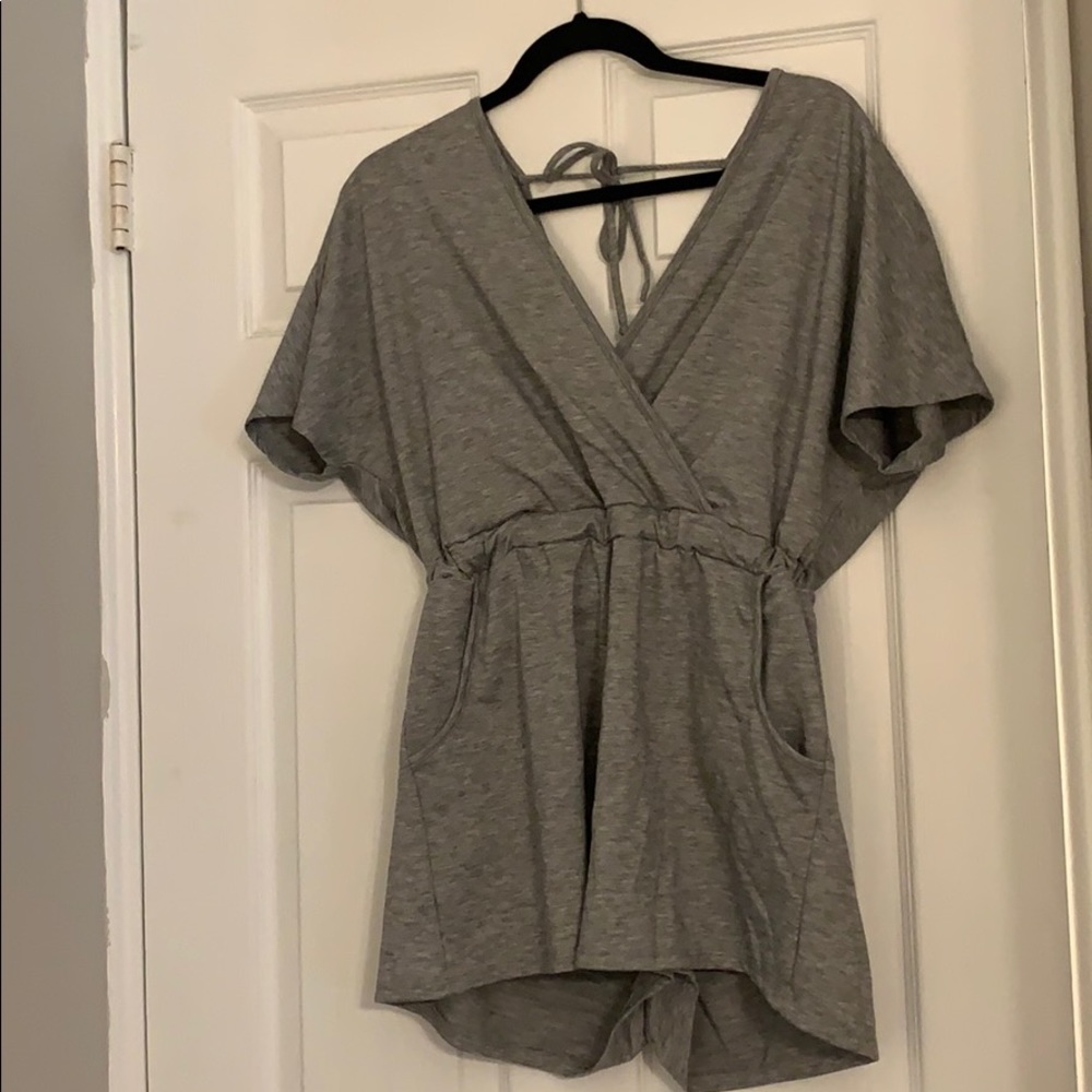 Grey romper. Size large.